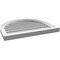 Ekena Millwork Round Top Surface Mount PVC Gable Vent: Functional, w/ 2"W x 2"P Brickmould Sill Frame, 26"W x 22"H GVPRT26X2203SF - alternate 2